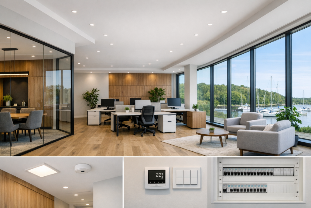 travaux en électricité batiment de bureaux à Arzal