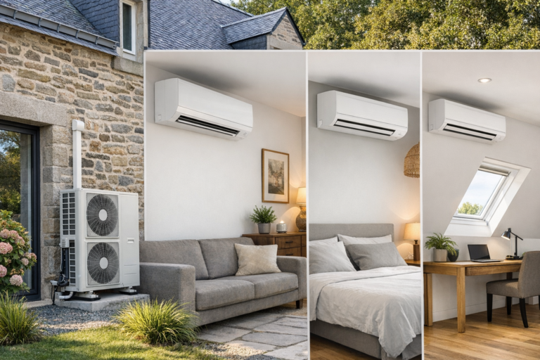installation d'un PAC air/air Tri-split réversible à La Roche-Bernard